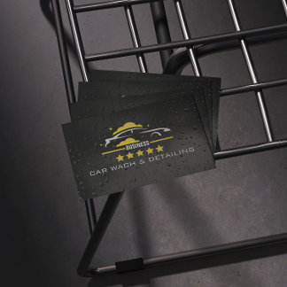 Carte De Visite Car Wach & Auto detailing rofessional Water black
