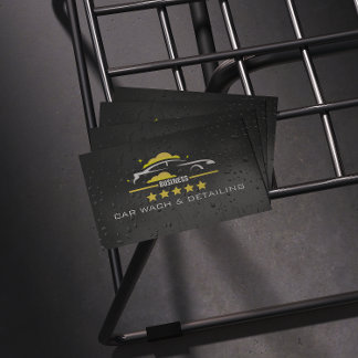 Carte De Visite Car Wach & Auto detailing rofessional Water black