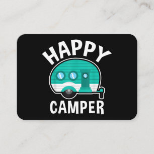 Carte De Visite Caravane Camping-car Vacances Drôle Camping heureu
