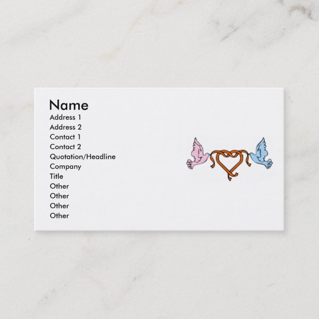 Carte de visite cardiaque (Devant)