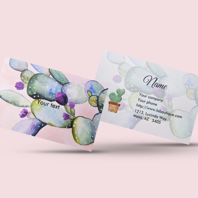 Carte de visite cardiaque Cactus (Créateur téléchargé)