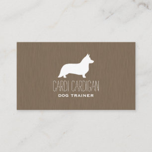 Carte De Visite Cardigan Welsh Corgi Silhouette