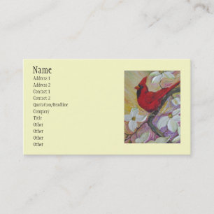 Carte de visite cardinal et blanc rouge de