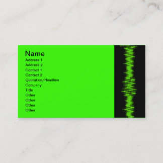Carte De Visite Cardiogramme, Nom, Adresse 1, Adresse 2, Contact..