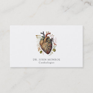 Carte De Visite Cardiologie Médicale du coeur anatomique