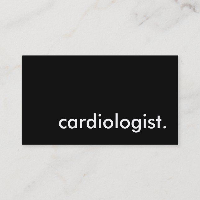 Carte De Visite cardiologue. (Devant)