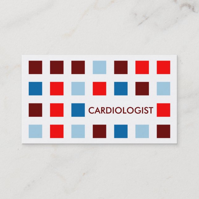 Carte De Visite CARDIOLOGUE (carrés de mod) (Devant)