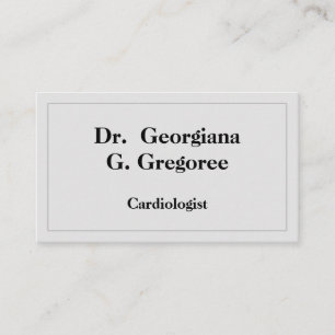 Carte de visite cardiologue de base et minimaliste