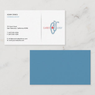 Carte De Visite Cardiologue   Spécialiste du coeur   Docteur cardi