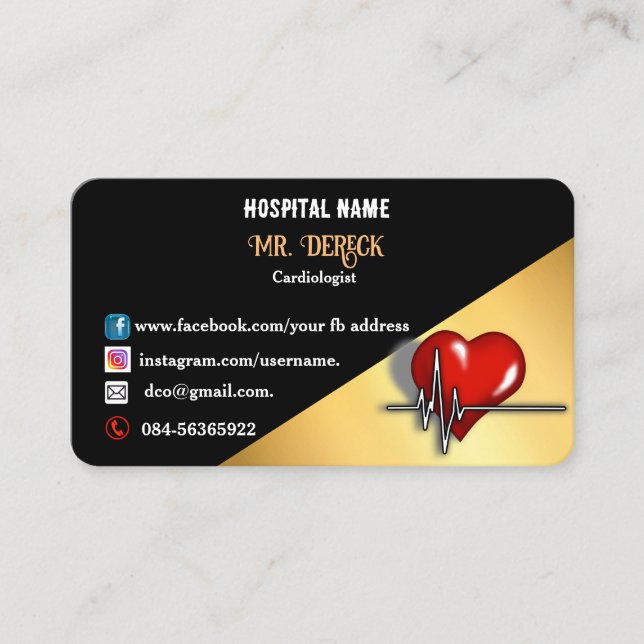 Carte De Visite Cardiologues (Devant)