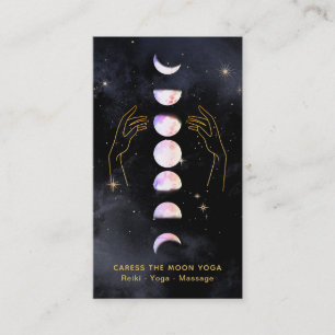 Carte De Visite *~* Caresser La Lune OPAL Phases + Mains Céleste