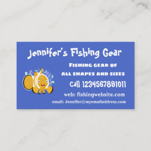 Carte De Visite Caricature d'anénome de poisson clown joli