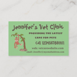 Carte De Visite Caricature de bébé orangoutan joyeux