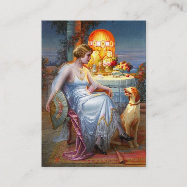 Carte De Visite Carlier : Madame élégante et son chien (Devant)