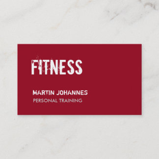 Carte De Visite Carmine Red Unique Personal Trainer