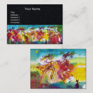 Carte De Visite CARNIVAL NUIT Masquerade Danse, Musique Livre noir