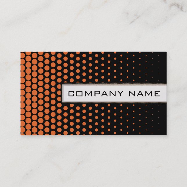 Carte De Visite Carotte Orange Pois Élégant Noir moderne (Devant)