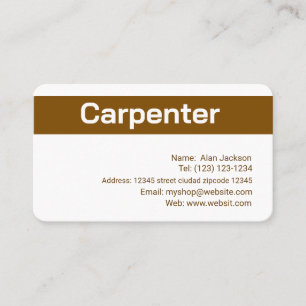 CARTE DE VISITE CARPENTER modifiable