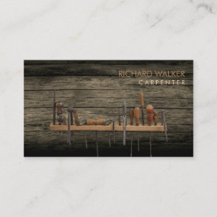 Carte De Visite Carpenter Tools Professional Russe Wood