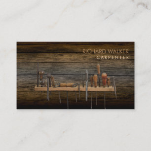 Carte De Visite Carpenter Tools Woodworking Professionnel Wood
