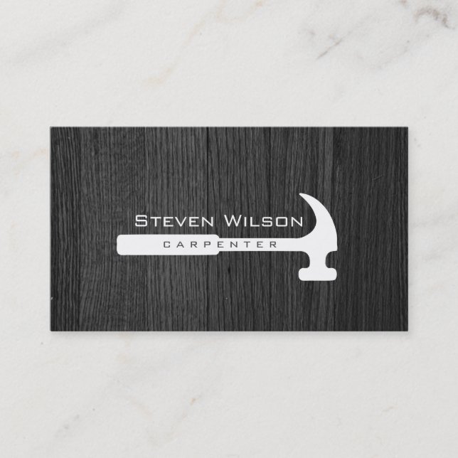 Carte De Visite Carpenter Woodworker Outil professionnel Bois (Devant)