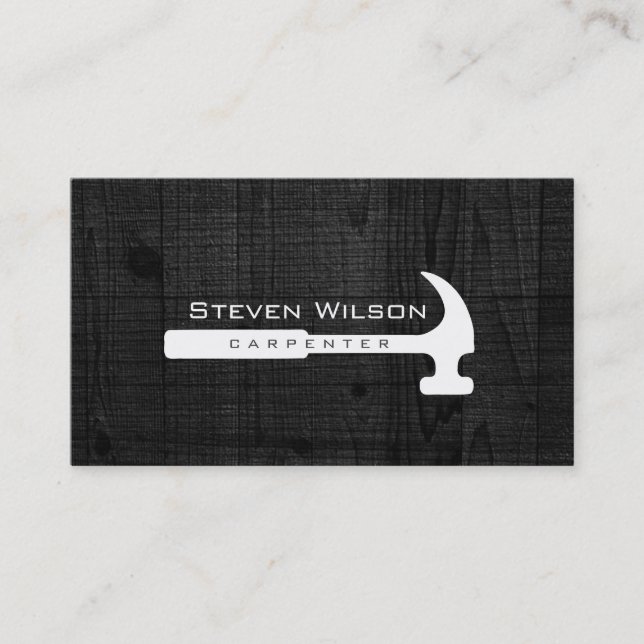 Carte De Visite Carpenter Woodworker Outil professionnel Bois (Devant)