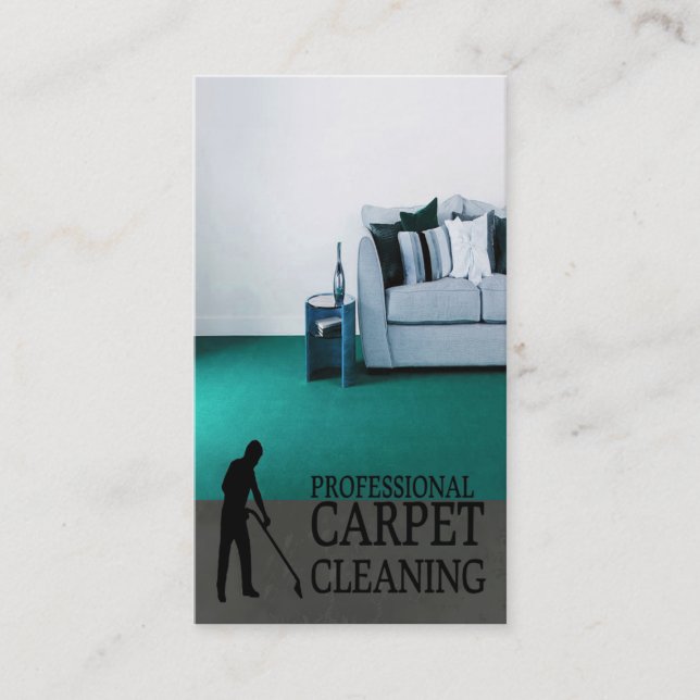 Carte De Visite Carpet Cleaning Service Business Card (Devant)