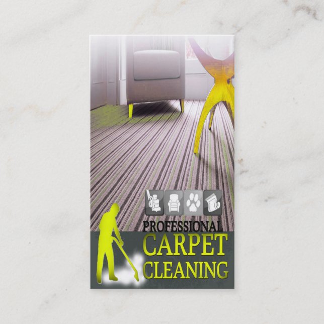 Carte De Visite Carpet Cleaning Service Business Card (Devant)
