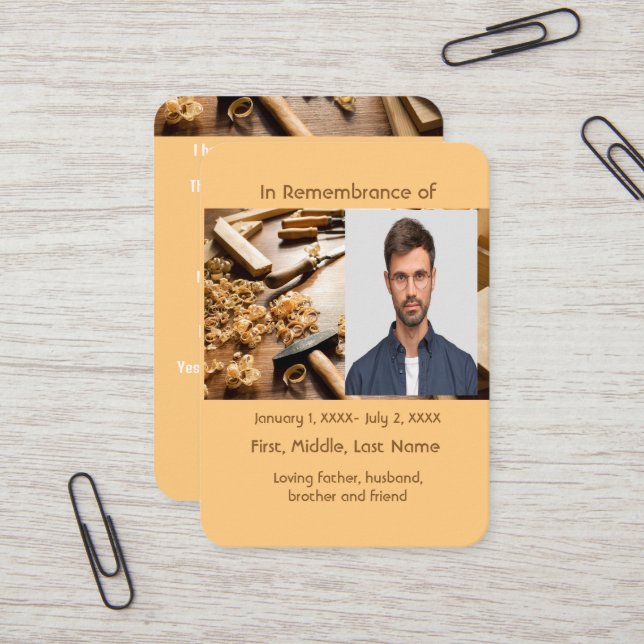 Carte De Visite Carponnerie Memorial Pocket Card (Devant/Arrière en situation)