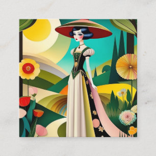 Carte De Visite Carré 1920. Haute couture Mode vintage
