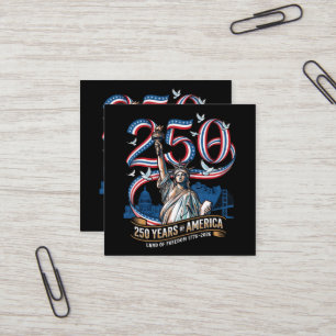 Carte De Visite Carré 250 Ans Anniversaire Amérique 1776 2026