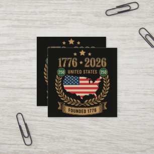 Carte De Visite Carré 250e anniversaire États-Unis d'Amérique 250 USA