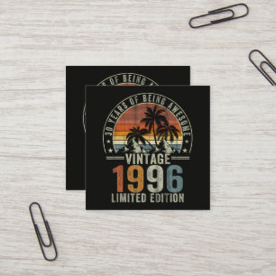 Carte De Visite Carré 30 Ans d'être Incroyable Vintage 1996