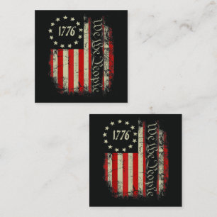 Carte De Visite Carré 4 juillet patriotique américain