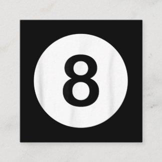 Carte De Visite Carré 8 Ball pool Hall Tees, poison de Shark Lover
