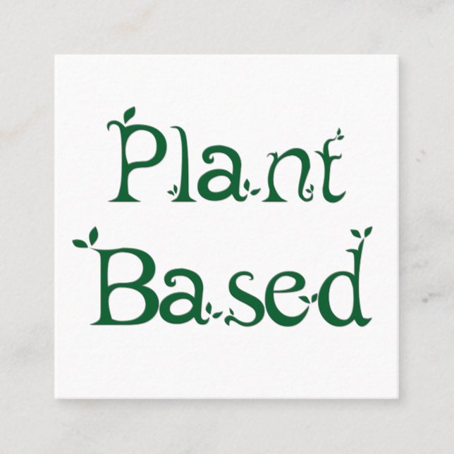 Carte De Visite Carré À base de plantes (Devant)