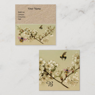 Carte De Visite Carré ABEILLES de MIEL ET papier d'emballage SAUVAGE de