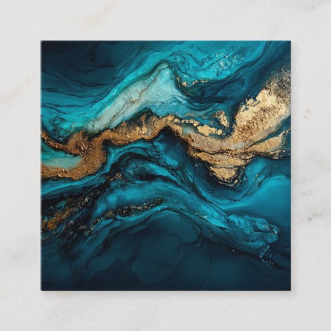 Carte De Visite Carré Abstract marine  (Devant)