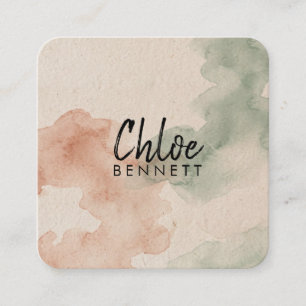 Carte De Visite Carré Abstract Watercolor Square