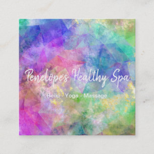 Carte de visite Carré Abstrait bleu violet