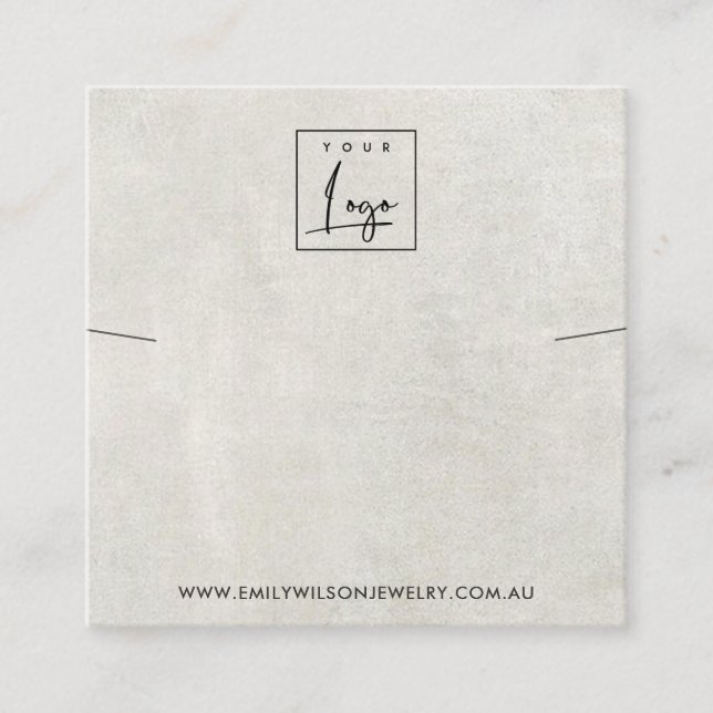 CARTE DE VISITE CARRÉ AFFICHAGE DE BRACELET DE BRACELET EN BÉTON GRIS BL (Devant)