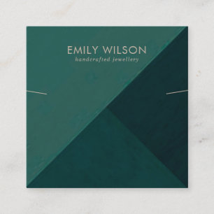 CARTE DE VISITE CARRÉ AFFICHAGE DE BRACELET DE COULEUR TRIANGLE VERT EN 