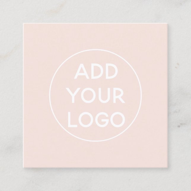 Carte De Visite Carré Ajoutez le logo fait sur commande simples que (Devant)