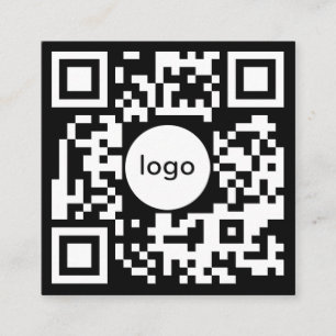 Carte De Visite Carré Ajoutez votre logo de code QR personnalisé profess