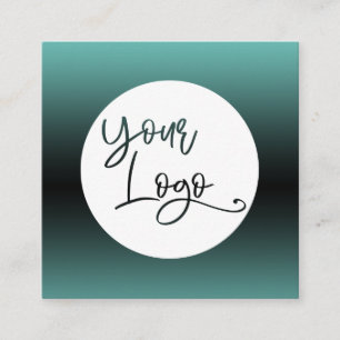 Carte De Visite Carré Ajoutez votre logo personnalisé sur l'Ombre noir T