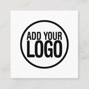 Carte De Visite Carré Ajoutez Votre Logo Simple Minimaliste Modifiable