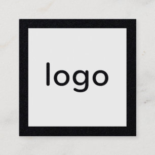 Carte De Visite Carré Ajoutez votre papier d'emballage noir rustique
