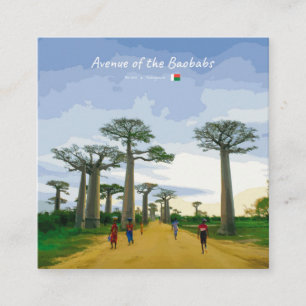 Carte De Visite Carré Allée des Baobabs, Madagascar - Paysage