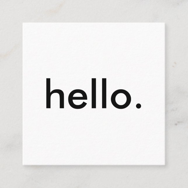 Carte De Visite Carré Allo moderne minimaliste (Devant)