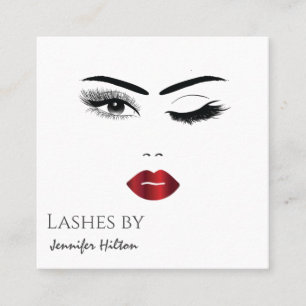 Carte De Visite Carré Alluring moderne simple sensuel simple visage fill